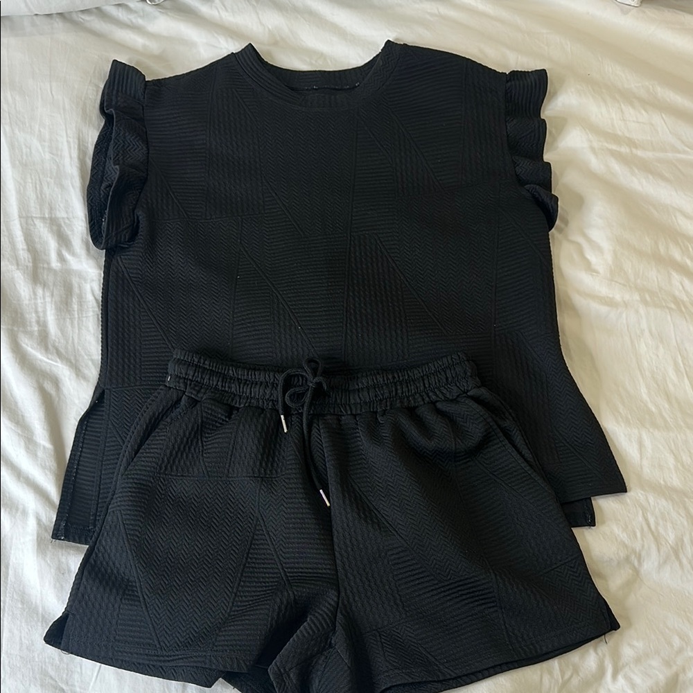 Textured Black Lounge Set - Size M